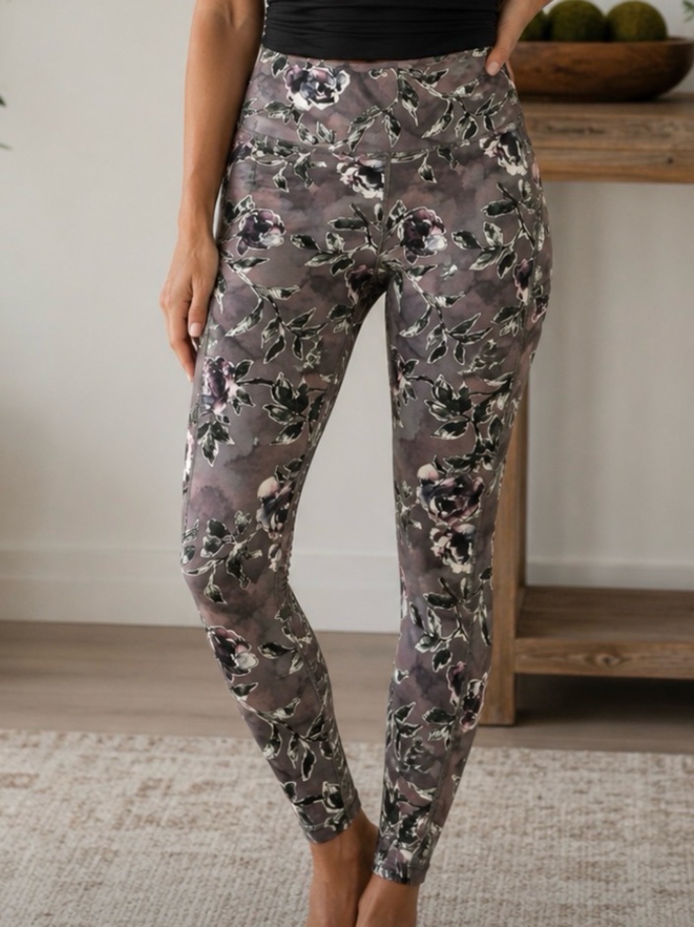 Rxb Active floral leggings size large